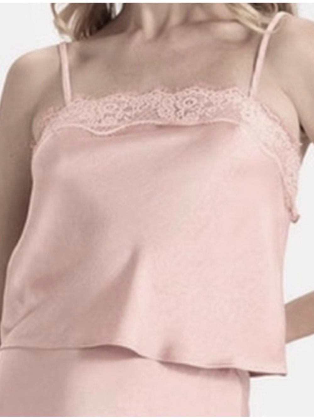 a new day Blush Lace-Trim Satin Cami